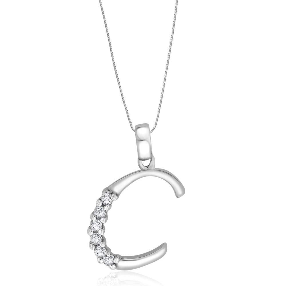 Letter C Sideways Initial Necklace | Alexandra Marks Jewelry
